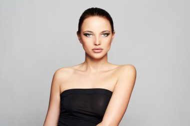young beautiful woman.Sexy girl.beauty make-up clipart