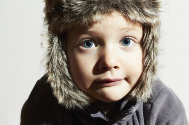 Kürk Hat.fashion rahat kış style.little boy.children emotion.hat kulak içinde komik çocuk flep