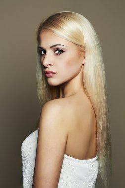 Young blond woman.Beautiful Girl clipart