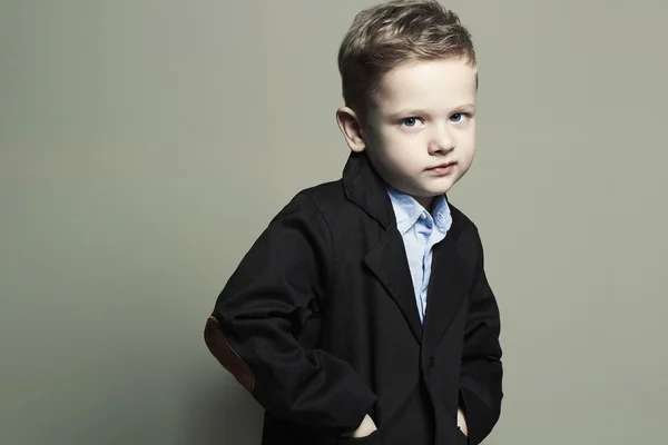 Fashionable little boy.stylish kid in suit. fashion children — Stock Photo, Image