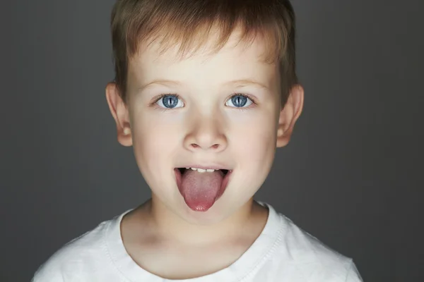 Child. funny little boy. joy. 5 years old.kids emotion — ストック写真