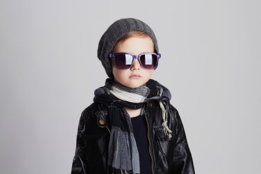 Eşarp ve hat.fashionable komik çocuk sunglasses.winter küçük çocuk