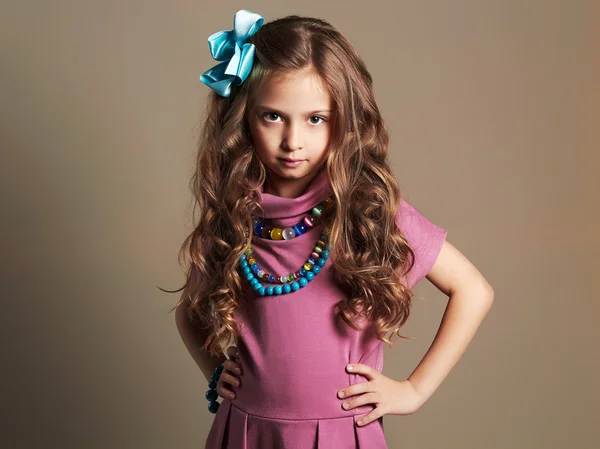 Little girl in a dress. beautiful child — Stock Photo, Image