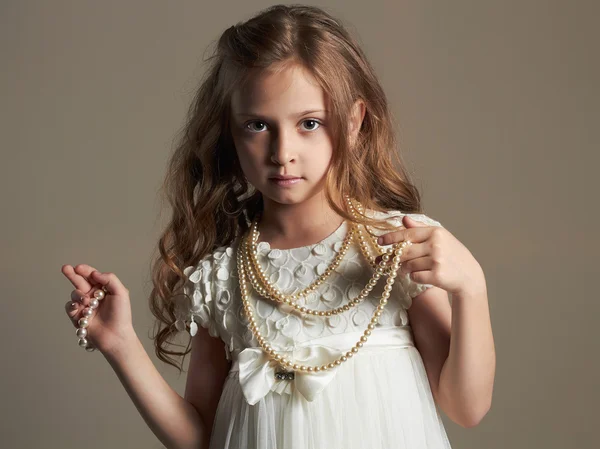 Beautiful little girl.pretty little princess — Stock Photo, Image