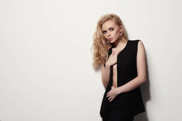 Sexy beautiful girl.fashion style.young blond woman — Stock Photo, Image