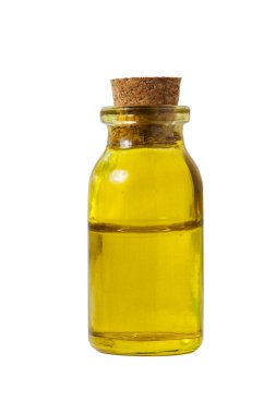 Sarı renkli mantar şişe berrak sıvı