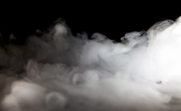 Nevoeiro Abstrato Movimento Fumaça Fundo Cor Preta — Fotografia de Stock