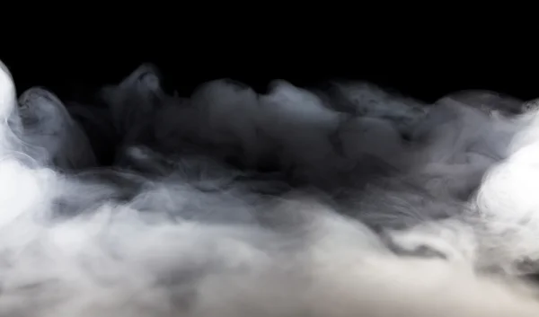 Fumo abstrato sobre fundo de cor preta — Fotografia de Stock