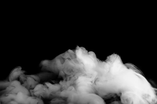 Abstract fog or smoke move on black color background — Stock Photo, Image