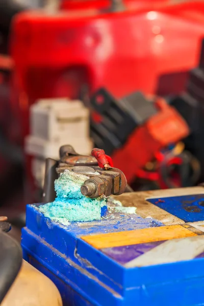 Car battery corrosion — Stock Photo, Image