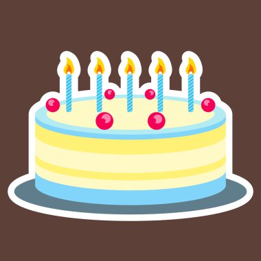 Doğum günü pastası çizgi film tarzı
