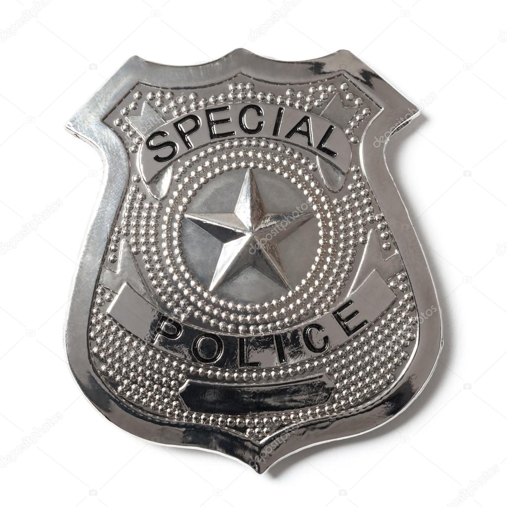 Police Badge with Clipping Path - Stock Photo — Stock Photo © honeyway ...