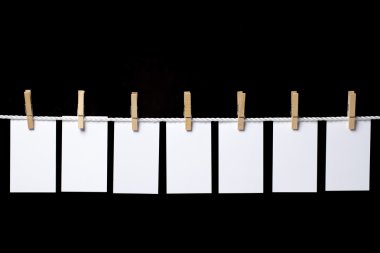 Small Paper Notes Hung on a Rope