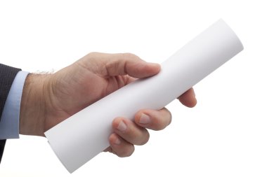 Bir el haddelenmiş sac