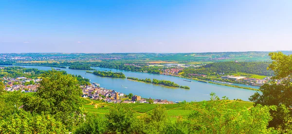 Panorama River Rhine Gorge Upper Middle Rhine Valley Winemaking Region — Stock Photo, Image