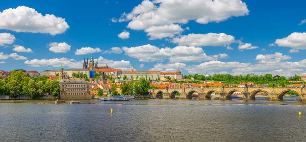 Панорама Исторического Центра Праги Пражским Градом Собор Святого Вита Градчанах — стоковое фото