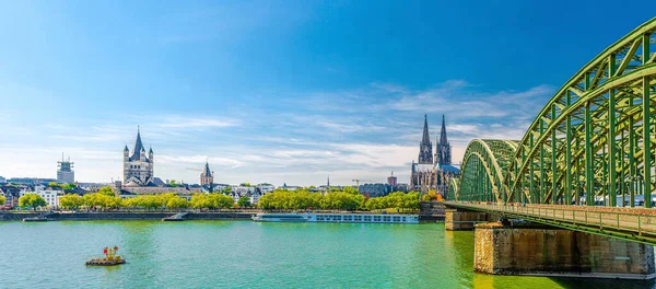 Panorama Kölns Historiska Centrum Med Kölns Katedral Saint Peter Great — Stockfoto