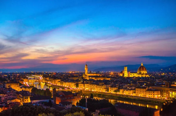 Vista Panoramica Sulla Città Firenze Con Duomo Santa Maria Del — Foto Stock