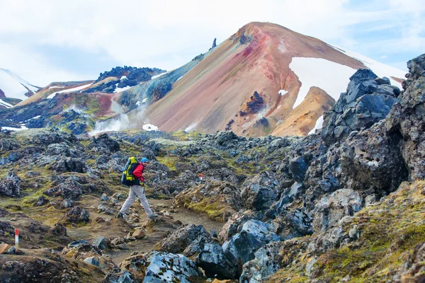 Landmannalaugar - дивовижний краєвид в Ісландії — стокове фото