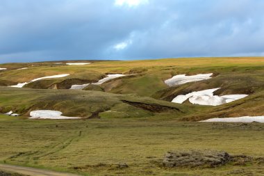 İzlanda ovaları yaz aylarında görüntülemek