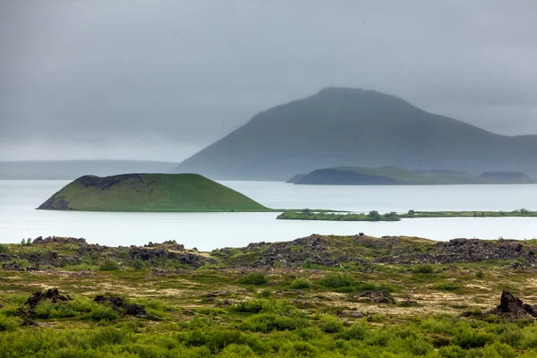 Vista sulle pianure islandesi durante l'estate — Foto Stock