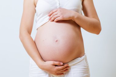 hamile kadın Yoga egzersiz yaparak