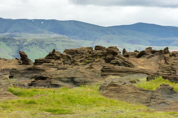 İzlanda ovaları yaz aylarında görüntülemek — Stok fotoğraf