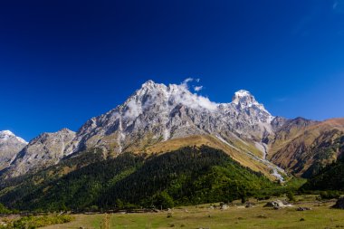 Üst Svaneti, Kafkasya, Gürcistan dır Mountain görüntüleme