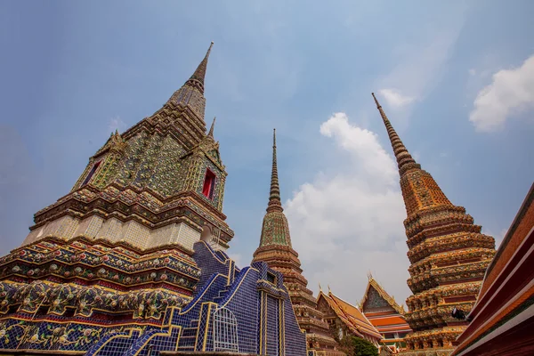 Buddhista templom, Wat Pho Bangkokban, Ázsia Thaiföld — Stock Fotó