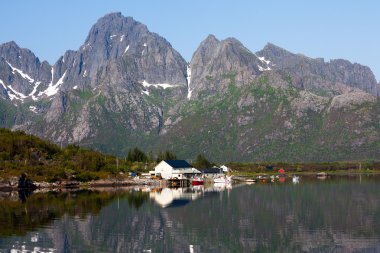 Norveç kırsal güzel manzara