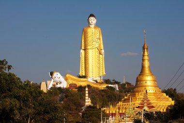 Bodhi Tataung Standing Buddha is the second tallest statue in th clipart