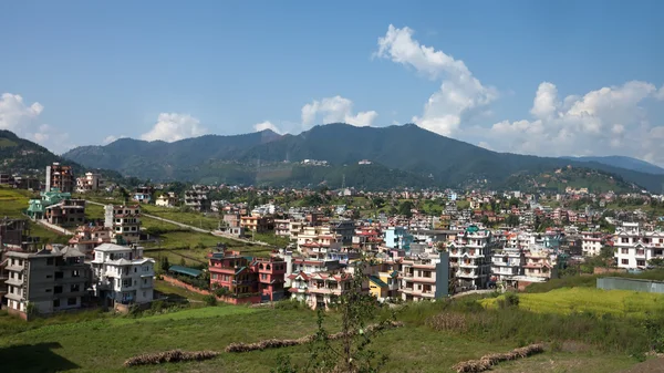 Vista en la ciudad de Katmandú desde la colina — Foto de Stock