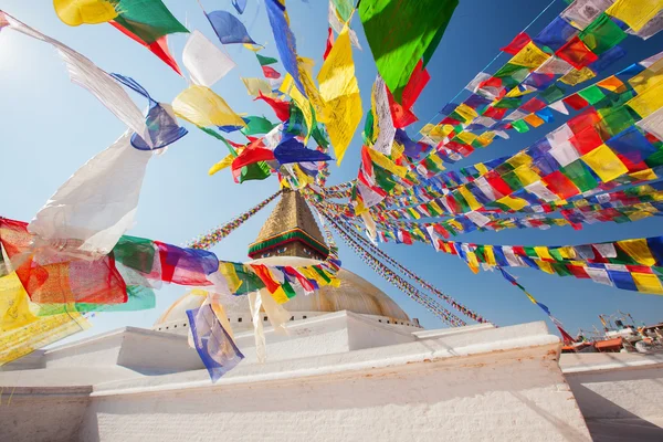 尼泊尔加德满都谷地的Boudhanath Stupa — 图库照片