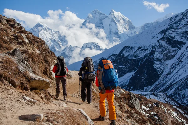 Senderismo en montañas del Himalaya —  Fotos de Stock