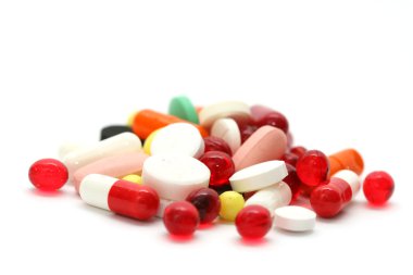 Beyaz arka planda haplar