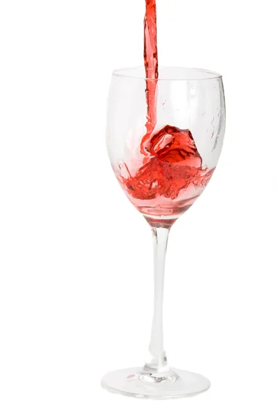 Vin turnat în pahar de vin — Fotografie, imagine de stoc