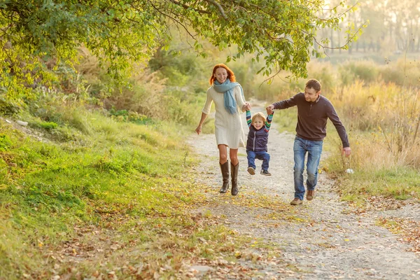 Young Attractive Parents and Child Portrait — Stok Foto