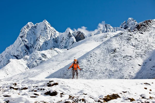 Vandring i himalaya berg — Stockfoto