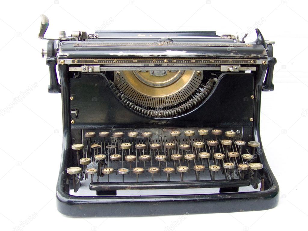 antique black Typing machine