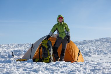 Karpat Dağları hiking kış aylarında kamp