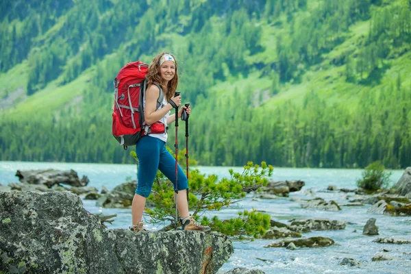 Wanderer im Altai, Russische Föderation — Stockfoto