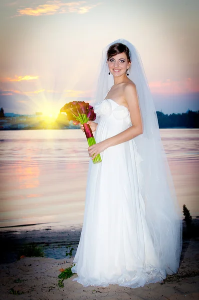 Novia en el día de su boda — Foto de Stock