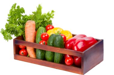 Beyaz bir sebze toplama