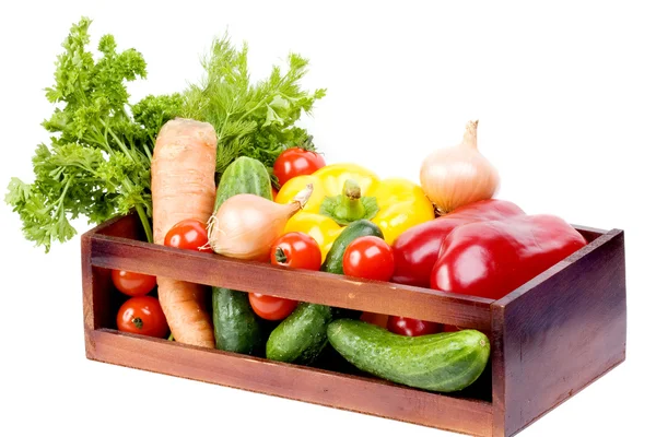 Colección de verduras sobre un blanco — Foto de Stock