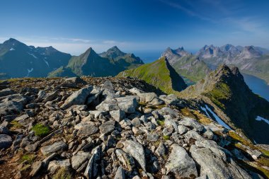 Norveç kırsal güzel manzara