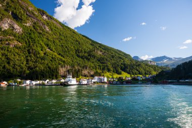 Norveç kırsal güzel manzara