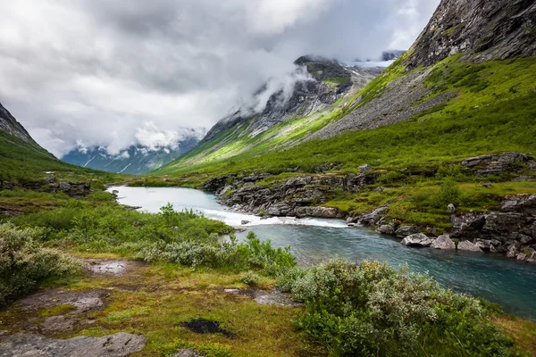 Norveç kırsal güzel manzara
