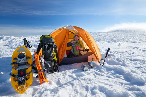 Karpat Dağları hiking kış aylarında kamp