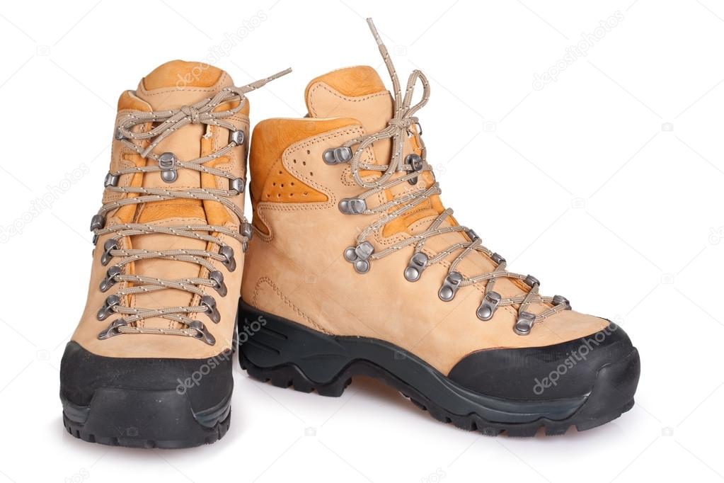 Hiking boot on a white background