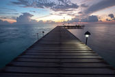 Картина, постер, плакат, фотообои "wooden pier at the island in indian ocean", артикул 91411240